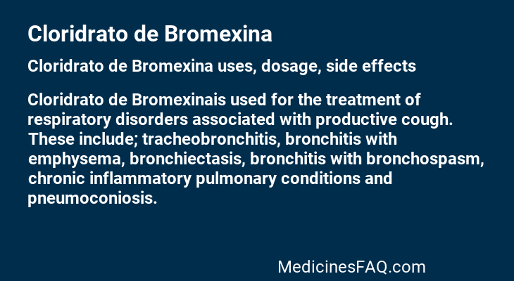 Cloridrato de Bromexina