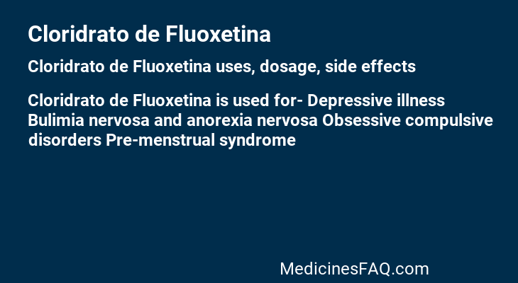 Cloridrato de Fluoxetina