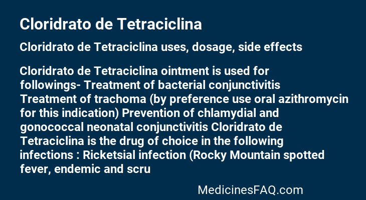 Cloridrato de Tetraciclina