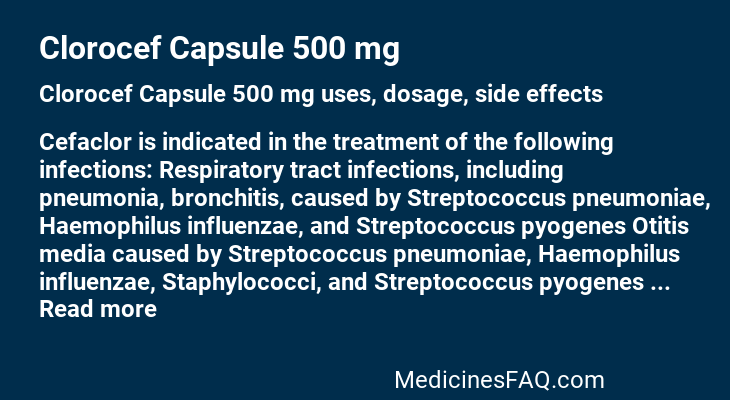 Clorocef Capsule 500 mg