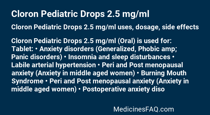 Cloron Pediatric Drops 2.5 mg/ml