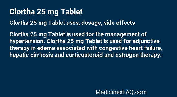 Clortha 25 mg Tablet