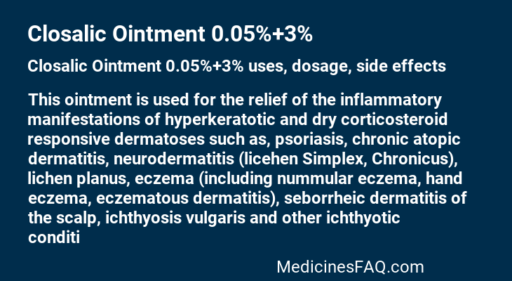 Closalic Ointment 0.05%+3%