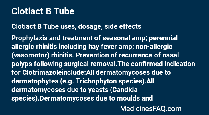 Clotiact B Tube