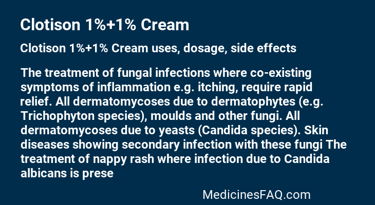 Clotison 1%+1% Cream