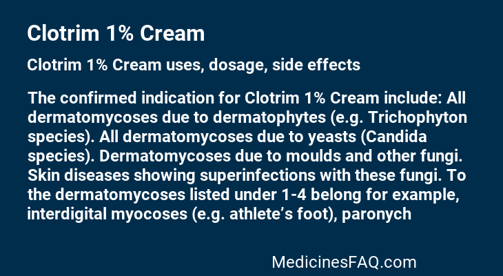 Clotrim 1% Cream