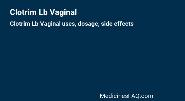 Clotrim Lb Vaginal