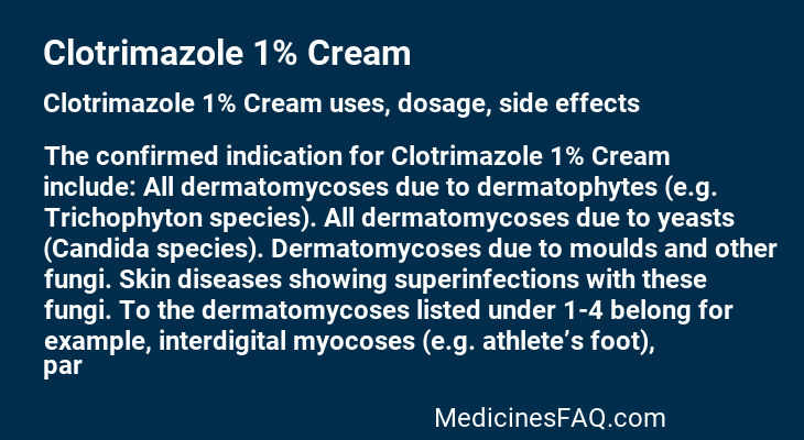 Clotrimazole 1% Cream