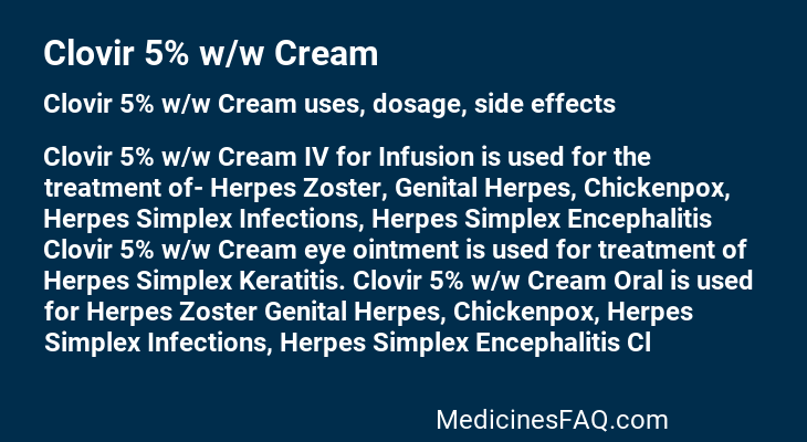 Clovir 5% w/w Cream