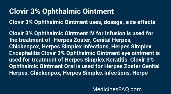 Clovir 3% Ophthalmic Ointment