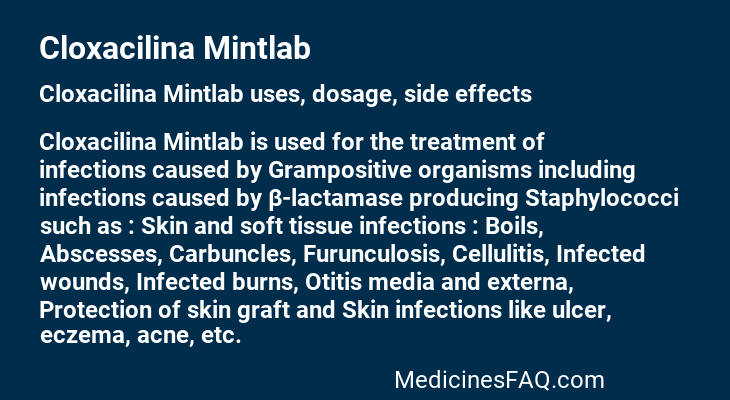 Cloxacilina Mintlab