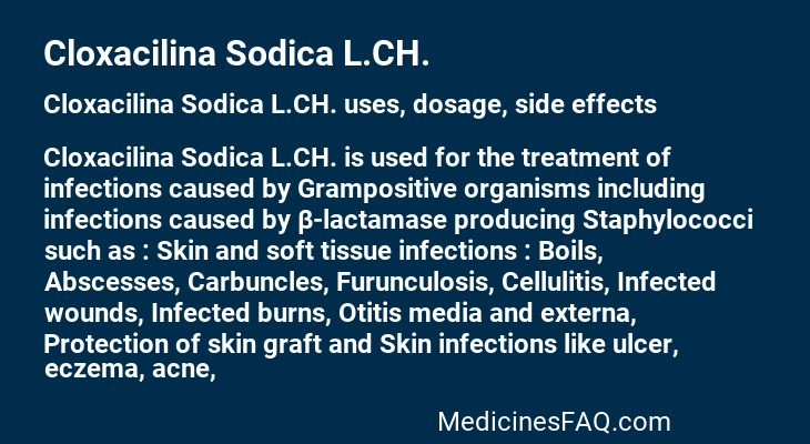 Cloxacilina Sodica L.CH.