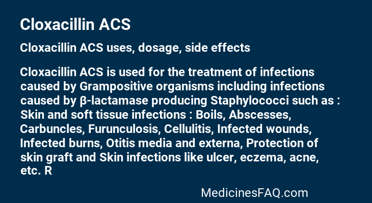 Cloxacillin ACS
