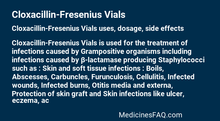 Cloxacillin-Fresenius Vials