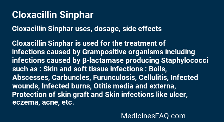Cloxacillin Sinphar