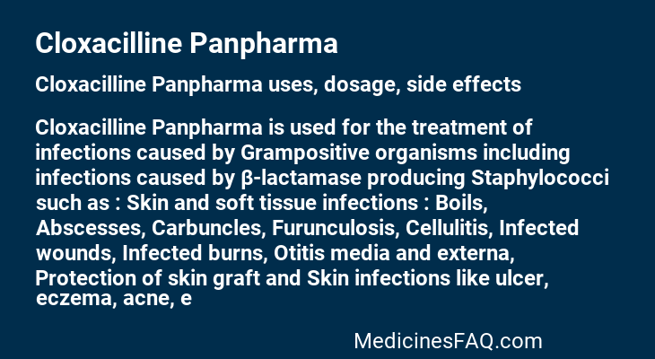 Cloxacilline Panpharma