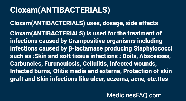 Cloxam(ANTIBACTERIALS)