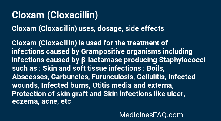 Cloxam (Cloxacillin)