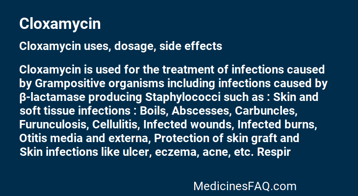 Cloxamycin