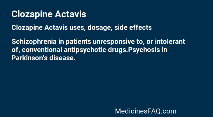 Clozapine Actavis