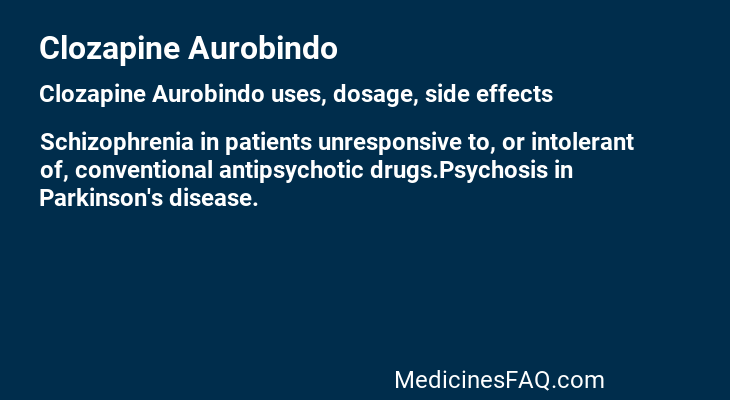 Clozapine Aurobindo