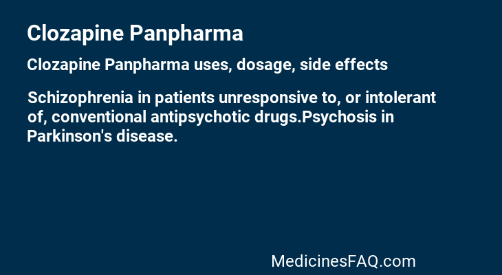 Clozapine Panpharma