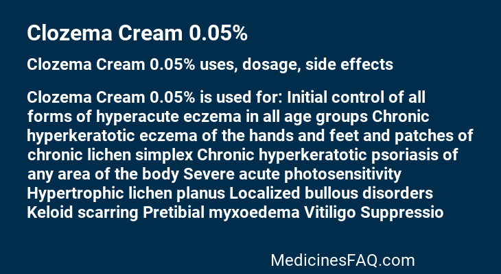 Clozema Cream 0.05%