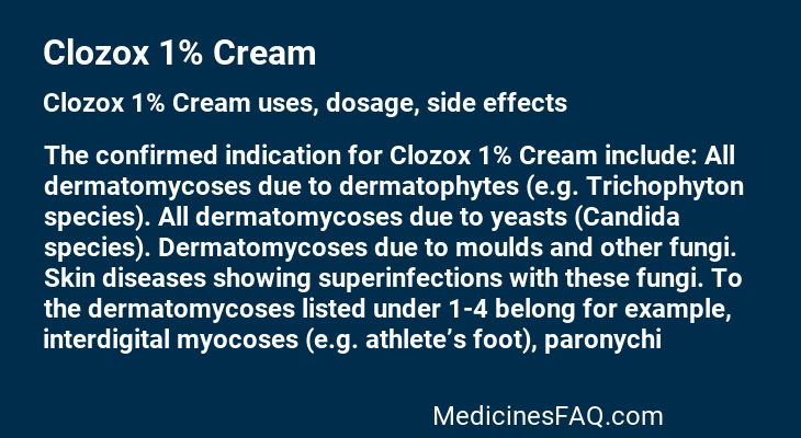 Clozox 1% Cream