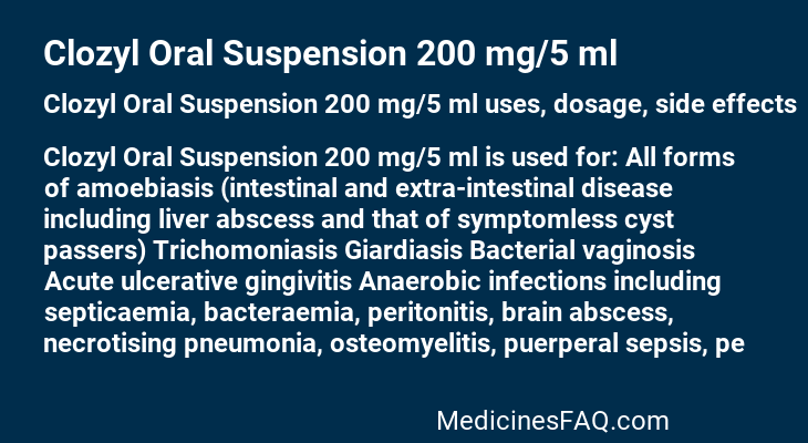 Clozyl Oral Suspension 200 mg/5 ml