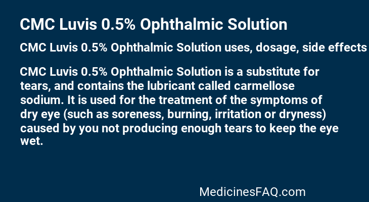 CMC Luvis 0.5% Ophthalmic Solution