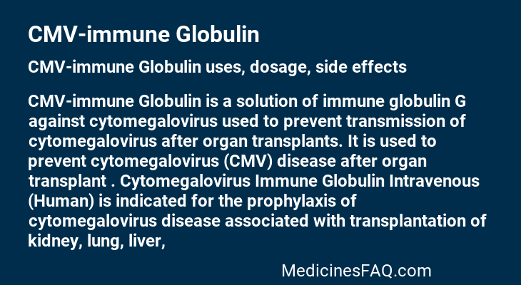 CMV-immune Globulin