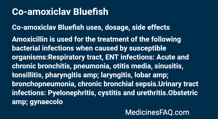 Co-amoxiclav Bluefish