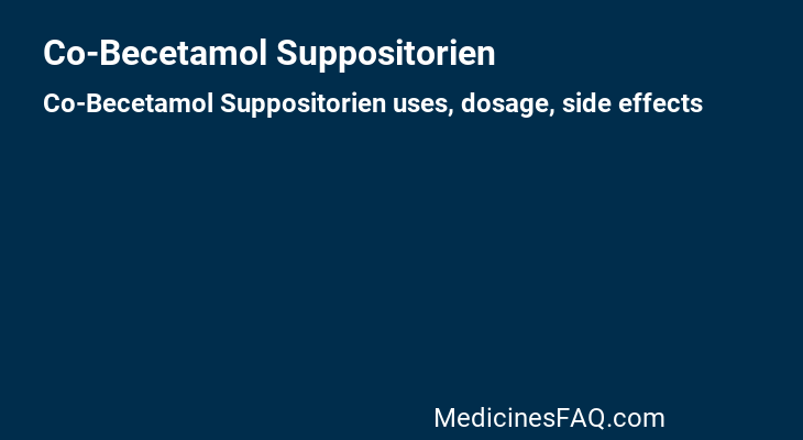 Co-Becetamol Suppositorien