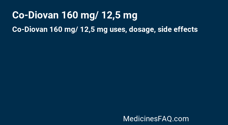 Co-Diovan 160 mg/ 12,5 mg