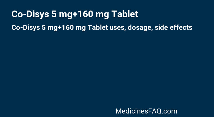 Co-Disys 5 mg+160 mg Tablet