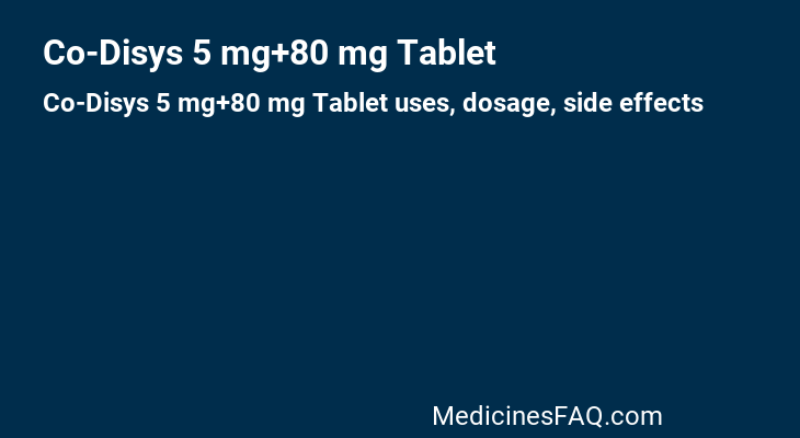 Co-Disys 5 mg+80 mg Tablet