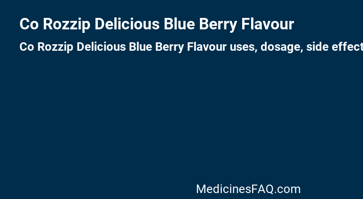 Co Rozzip Delicious Blue Berry Flavour