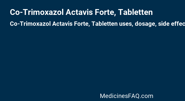 Co-Trimoxazol Actavis Forte, Tabletten