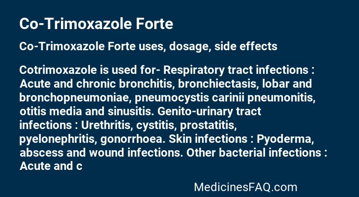 Co-Trimoxazole Forte