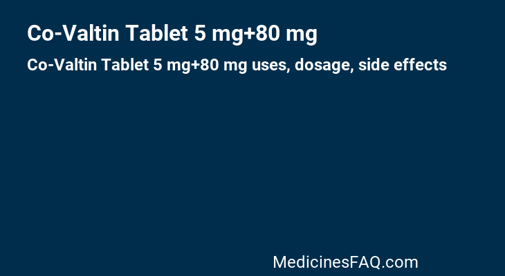 Co-Valtin Tablet 5 mg+80 mg