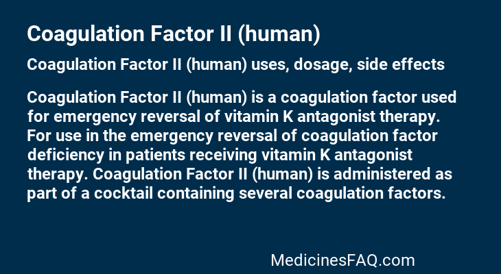 Coagulation Factor II (human)