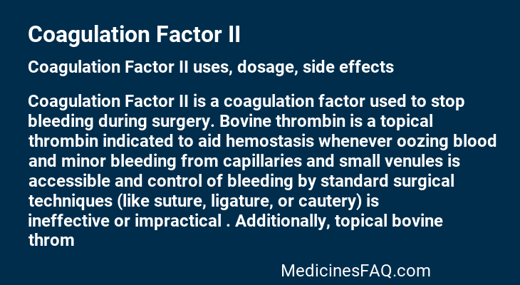 Coagulation Factor II