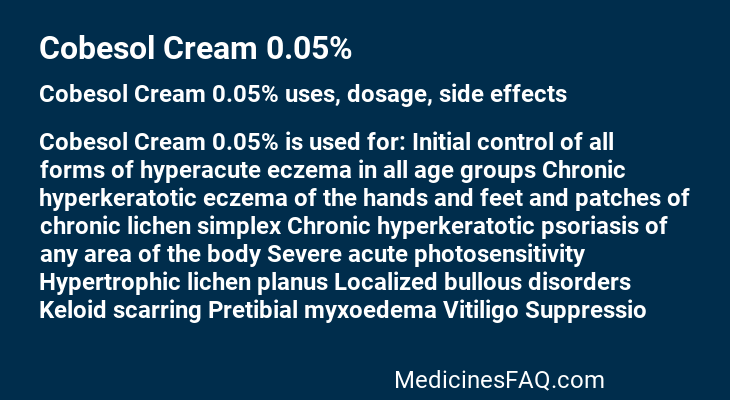 Cobesol Cream 0.05%