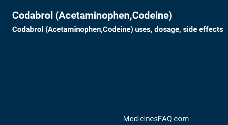 Codabrol (Acetaminophen,Codeine)