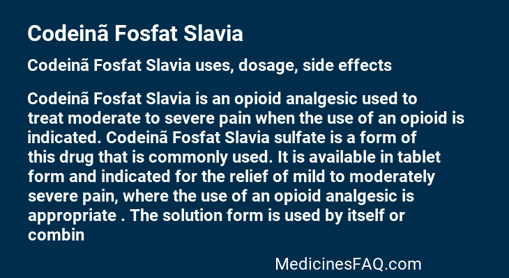 Codeinã Fosfat Slavia