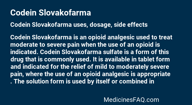 Codein Slovakofarma