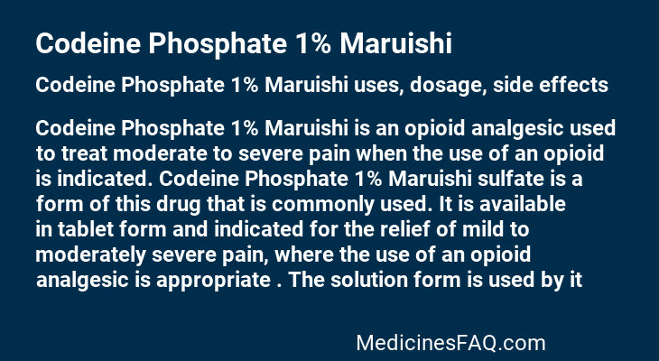 Codeine Phosphate 1% Maruishi