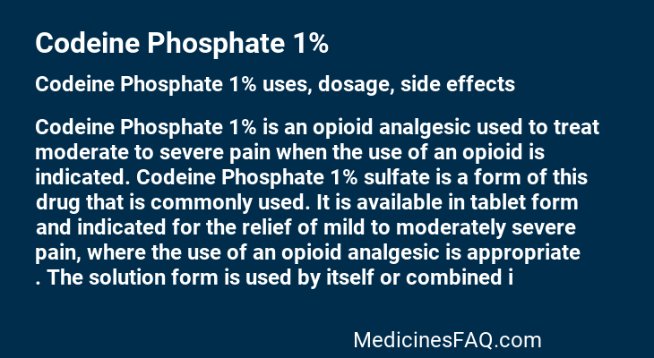 Codeine Phosphate 1%