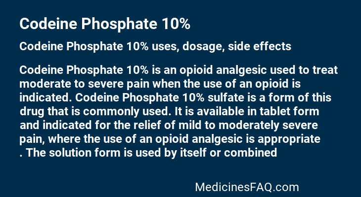 Codeine Phosphate 10%
