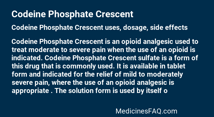 Codeine Phosphate Crescent